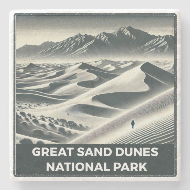 Great Sand Dunes National Park Stone Coaster (Front)