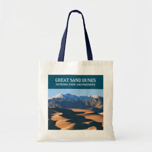 Great Sand Dunes NP, Sunset, Cleveland Peak Tote Bag