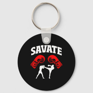 Great Savate Boxing Design Kick Mma Kickboxing Keychain