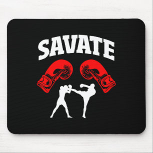 Great Savate Boxing Design Kick Mma Kickboxing  Mouse Pad