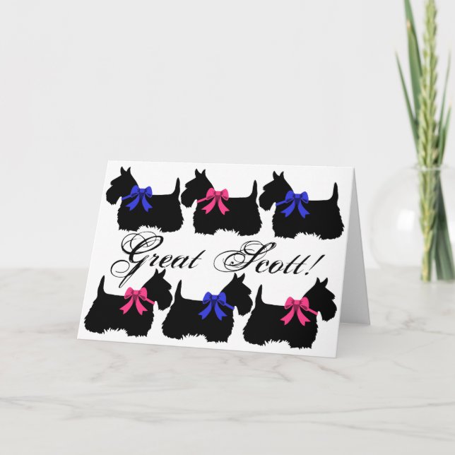 "Great Scott !", Scottish Terrier blank card (Front)