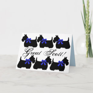"Great Scott !", Scottish Terrier, It's a boy! (2) Card