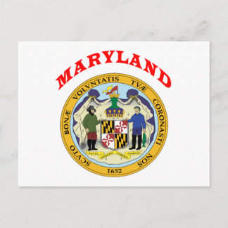 Great Seal Of  State Maryland Postcard