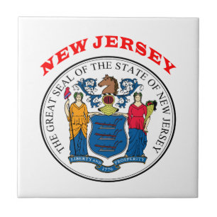 Great Seal Of State New Jersey Tile