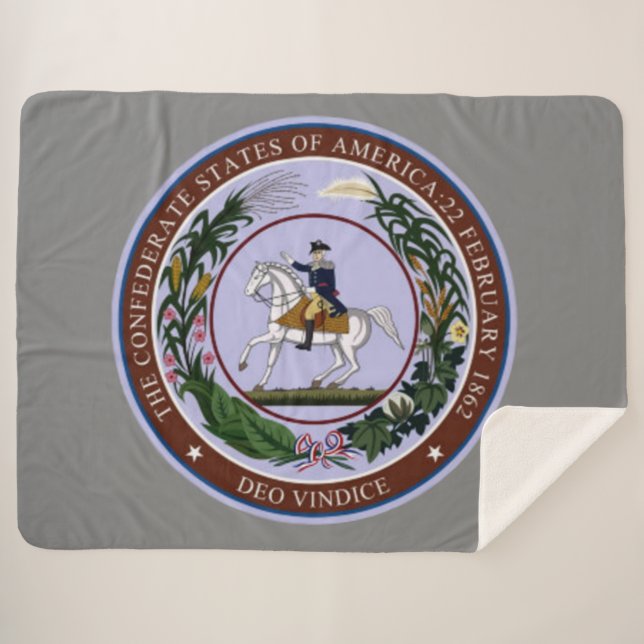 GREAT SEAL of the CONFEDERACY Sherpa Blanket (Front (Horizontal))