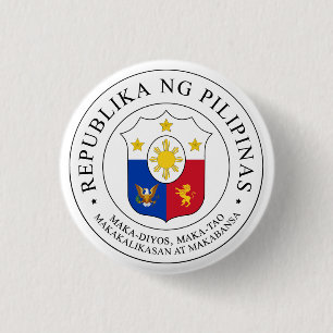 Great Seal of the Republic of the Philippines 1 Inch Round Button