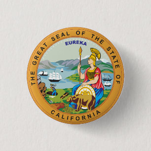 Great seal of the state of California 1 Inch Round Button