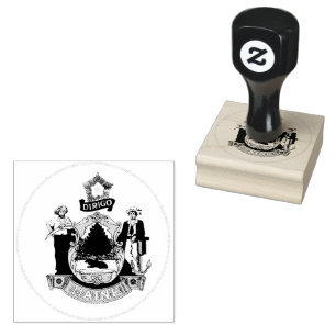 Great Seal of the State of Maine   Rubber Stamp