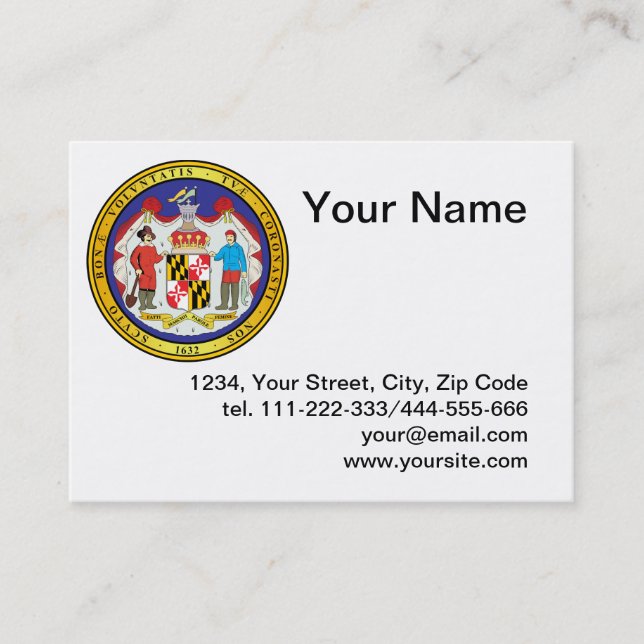 Great seal of the state of Maryland Business Card (Front)