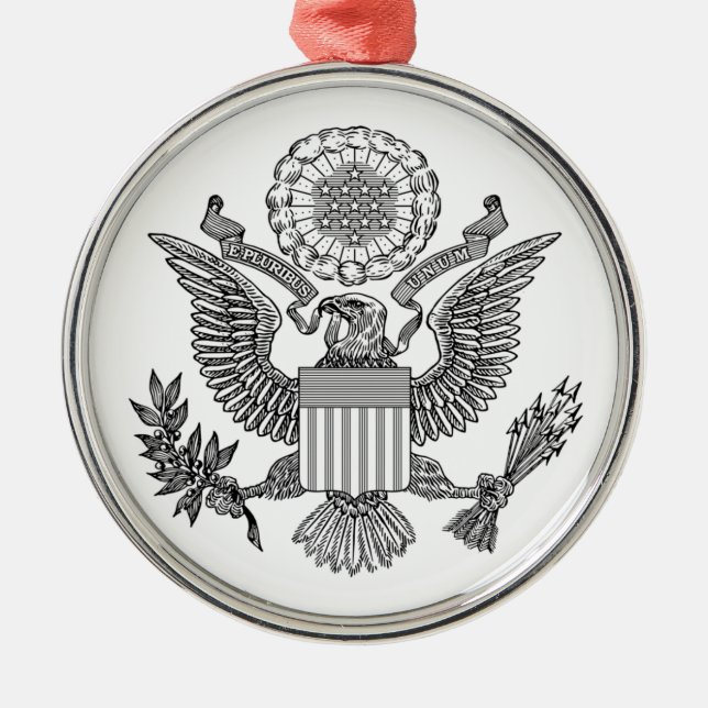 Great Seal of the United States of America (USA) Metal Ornament (Front)