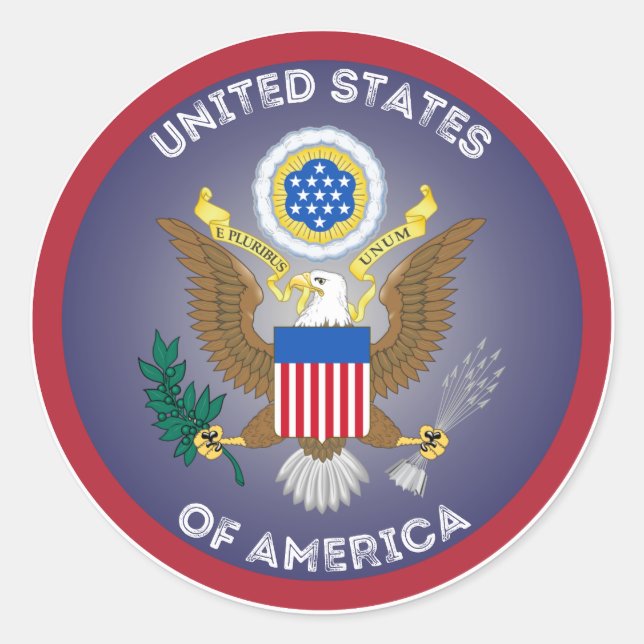 Great Seal of United States Circle Shape (Front)