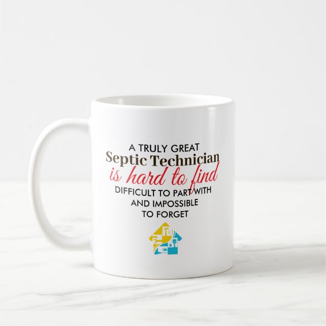 Great Septic Technician Personalized Name Gift Coffee Mug (Left)