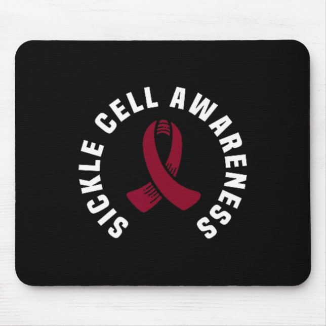 Great Sickle Cell Awareness Pocket Apparel Burgund Mouse Pad (Front)