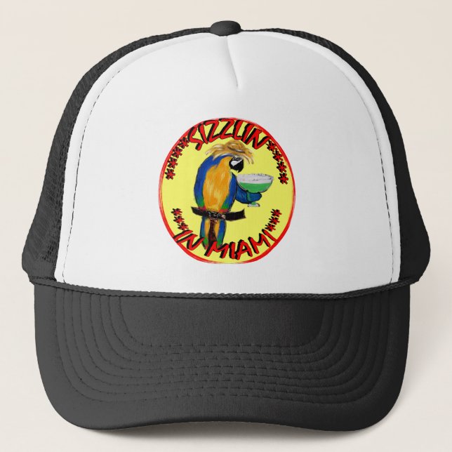 GREAT SIZZLIN PARROTS TRUCKER HAT (Front)