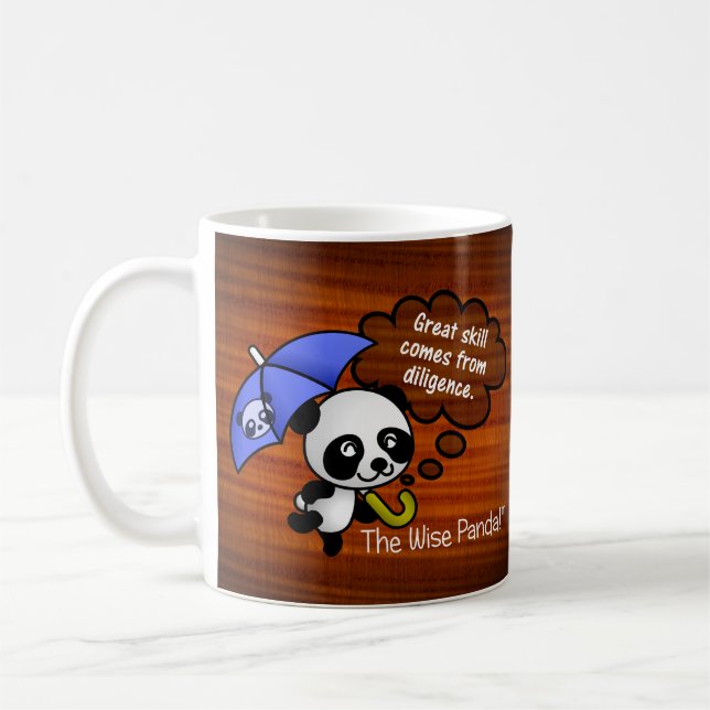 Great skill comes from diligence coffee mug (Left)