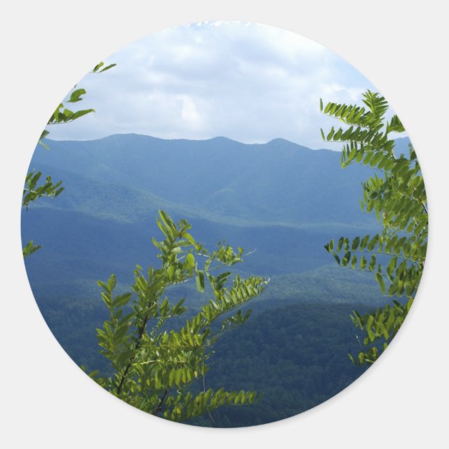 Great Smokey Mountains Classic Round Sticker (Front)
