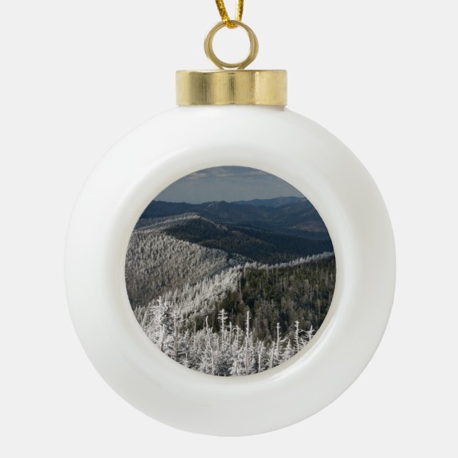 Great Smoky Mountain National Park Ceramic Ball Christmas Ornament (Front)