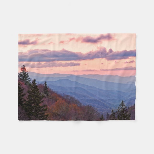 Great Smoky Mountain National Park Fleece Blanket (Front (Horizontal))