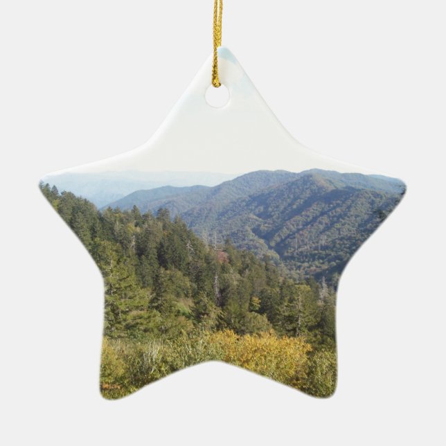 Great Smoky Mountain Vista 1 Ceramic Ornament (Front)