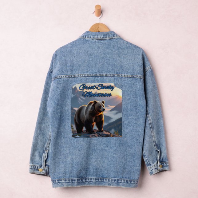 Great Smoky Mountains Black Bear Denim Jacket (Hangar)
