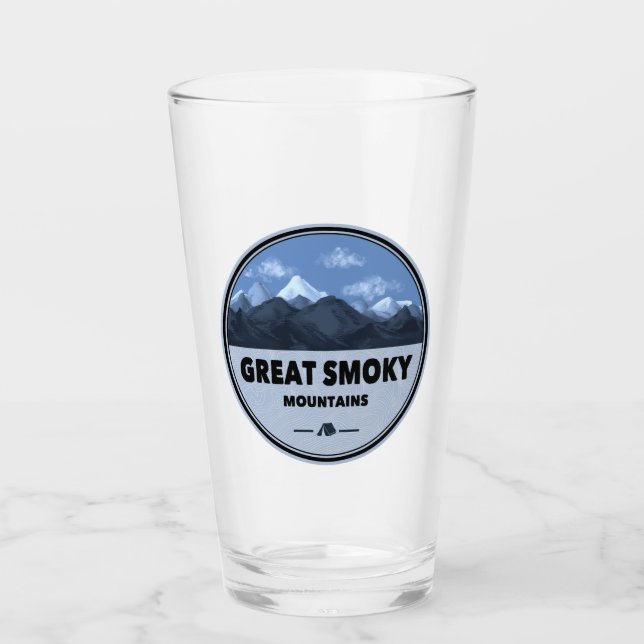 Great Smoky Mountains Camping Glass (Front)