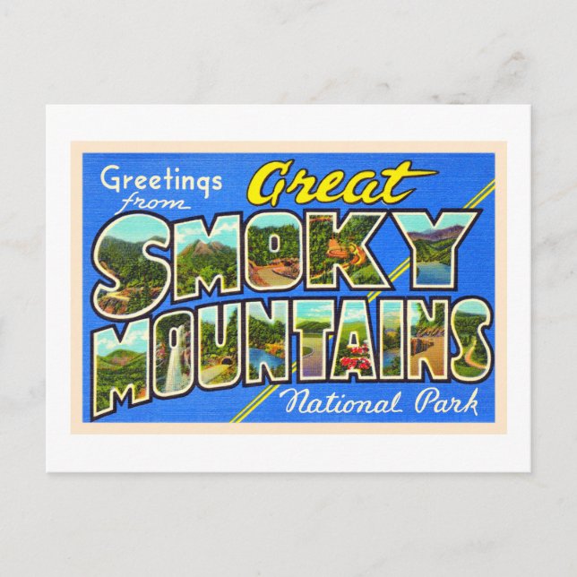 Great Smoky Mountains Carte postale Vintage (Devant)