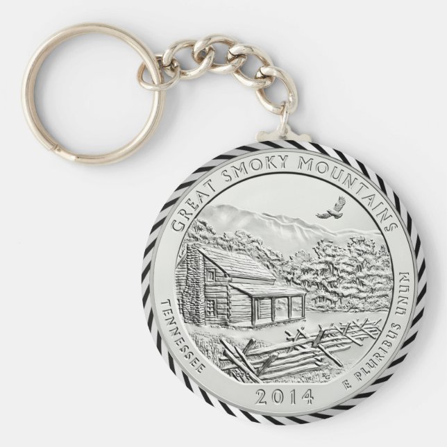 GREAT SMOKY MOUNTAINS COIN KEYCHAIN (Front)
