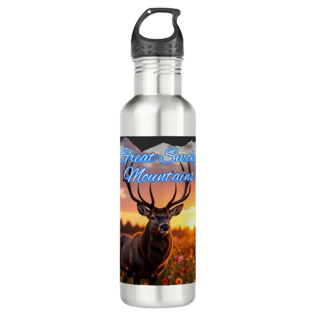 Great Smoky Mountains Deer Land 710 Ml Water Bottle (Front)