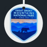 Great Smoky Mountains Metal Ornament<br><div class="desc">A vintage emblem illustration for the Great Smoky Mountains National Park repurposed! Personalize the back with a trip date or message.  And, , , ,  you can keep the emblem image on the back or delete it.</div>