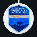 Great Smoky Mountains Metal Ornament<br><div class="desc">A vintage emblem illustration for the Great Smoky Mountains National Park repurposed! Personalize the back with a trip date or message. And, , , , you can keep the emblem image on the back or delete it.</div>