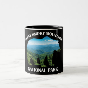 Great Smoky Mountains National Park Bear Camping Two-Tone Coffee Mug