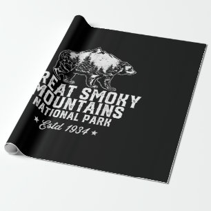 Great Smoky Mountains National Park Bear Vintage Wrapping Paper