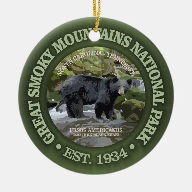 Great Smoky Mountains National Park Ceramic Ornament (Front)