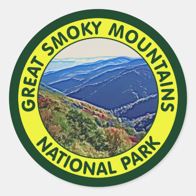 Great Smoky Mountains National Park Classic Round Sticker (Front)
