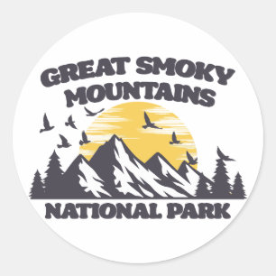 Great Smoky Mountains National Park Classic Round Sticker