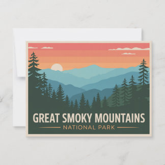 Great Smoky Mountains National Park Postcard Retro