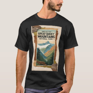 Great Smoky Mountains National Park Postcard Vinta T-Shirt