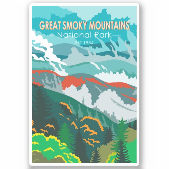Great Smoky Mountains National Park Retro (Front)