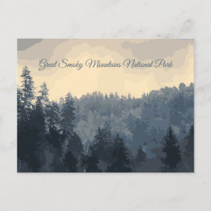 Great Smoky Mountains National Park Rustic Winter  Postcard