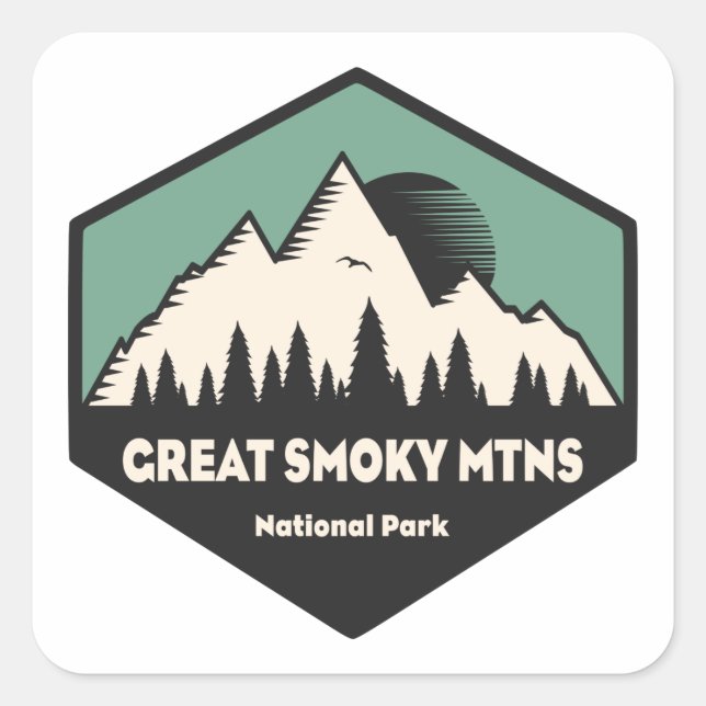 Great Smoky Mountains National Park Square Sticker (Front)