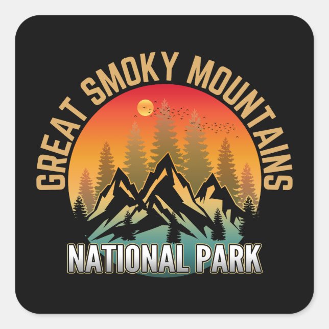 Great Smoky Mountains National Park Square Sticker (Front)
