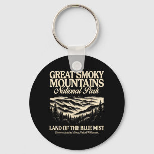 Great Smoky Mountains National Park Vintage Hiking Keychain