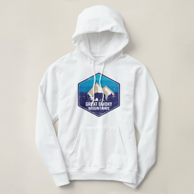 Great Smoky Mountains National Parks Bear Vintage Hoodie (Design Front)