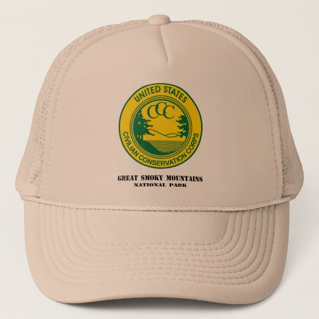 Great Smoky Mountains Natl Park Camp NP-1 Co 1214 Trucker Hat (Front)