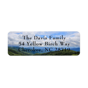 Great Smoky Mountains Return Adresse Label