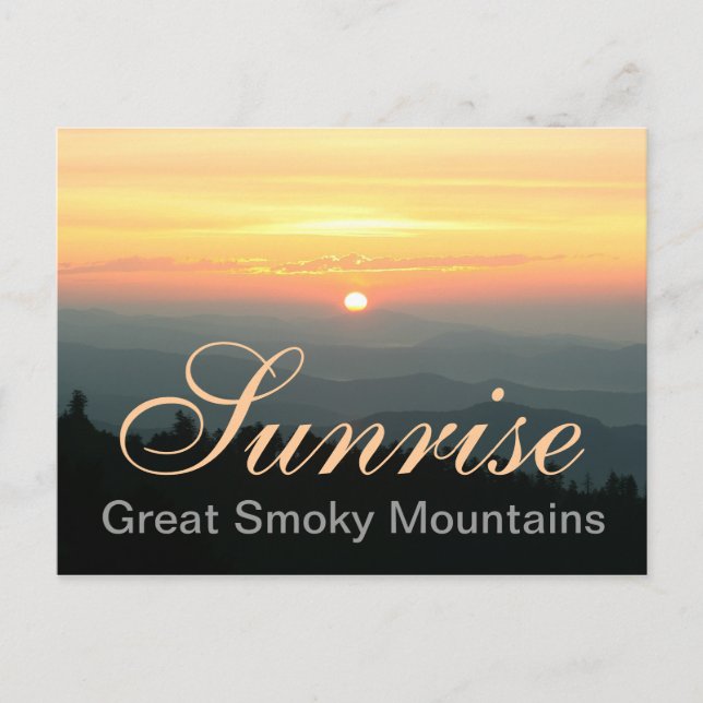 Great Smoky Mountains Sunrise Postcard (Front)