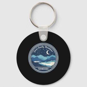 Great Smoky Mountains Tennessee Night Sky Camping Keychain