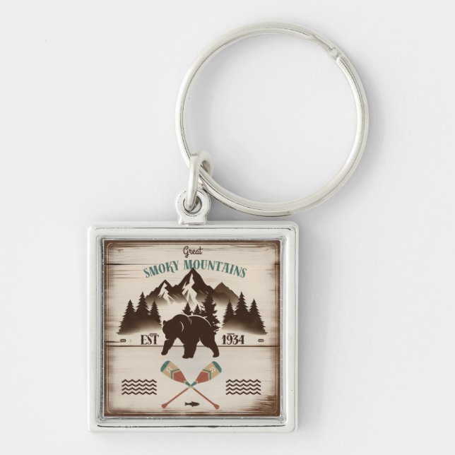Great Smoky Mountains, TN bear Keychain (Front)