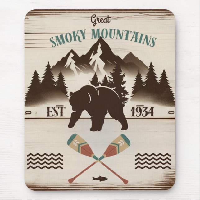 Great Smoky Mountains, TN bear Mouse Pad (Front)