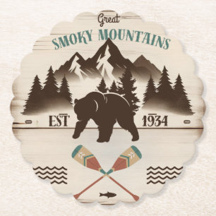 Great Smoky Mountains, TN bear Paper Coaster